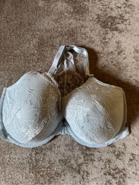 Victoria’s Secret Lined Demi Bra in light blue/gray- 36DDD